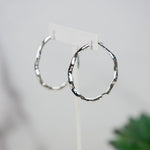 Ama Hammered Hoop Earrings