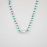 Mara Beaded and Fresh Water Pearl Pendant Necklace