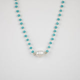 Mara Beaded and Fresh Water Pearl Pendant Necklace