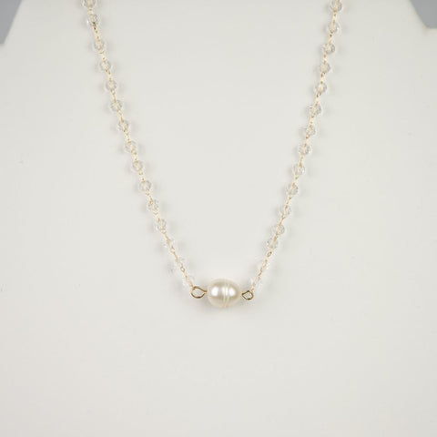 Mara Beaded and Fresh Water Pearl Pendant Necklace