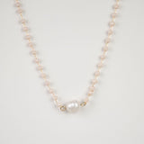 Mara Beaded and Fresh Water Pearl Pendant Necklace
