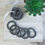 Large Lauren Lane Hair Coil Set in Black and White