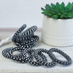 Large Lauren Lane Hair Coil Set in Black and White