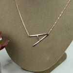 Large Letter / Initial Necklace Rose Gold