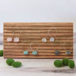 Haley Natural Stone Dangle Earrings