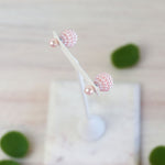 Mini Pearl Double Stud Earrings