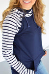 Navy Raglan Hoodie