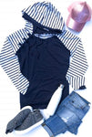 Navy Raglan Hoodie