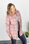 Dolly Plaid Top- Mauve