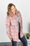 Dolly Plaid Top- Mauve