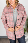 Dolly Plaid Top- Mauve
