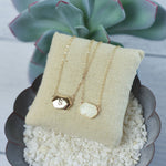 Ivory Shell Reversible Initial Letter Necklace