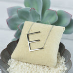 Large Letter / Initial Necklace In Silver