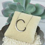Large Letter / Initial Necklace In Silver