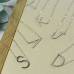 Large Letter / Initial Necklace In Silver