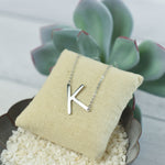 Large Letter / Initial Necklace In Silver