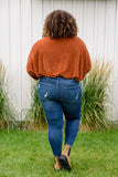 Ari Hi-Rise Button Fly Cuffed Skinny