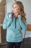 Quilted Pullover | Mint Floral