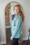 Quilted Pullover | Mint Floral