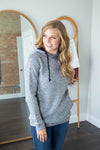 Quilted Hoodie | Charcoal and Black