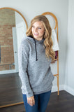 Quilted Hoodie | Charcoal and Black