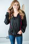 Women's Zip Up Hoodie | Black