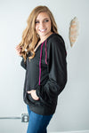 Women's Zip Up Hoodie | Black