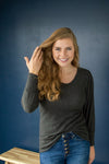 Date Night Top | Charcoal