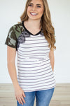 Little Bit of Lace Tee | Camo Detail