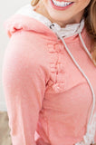 Pretty in Pink Lace Accented Hoodie