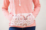 Pretty in Pink Lace Accented Hoodie