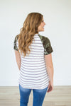 Little Bit of Lace Tee | Camo Detail