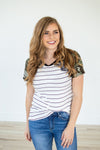 Little Bit of Lace Tee | Camo Detail