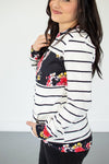 Striped Floral Crew Neck