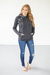 Sleek Grey on Grey Hoodie