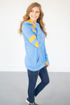 Sky Blue/Gold Varsity Hoodie