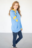 Sky Blue/Gold Varsity Hoodie