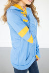 Sky Blue/Gold Varsity Hoodie