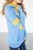 Sky Blue/Gold Varsity Hoodie