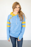 Sky Blue/Gold Varsity Hoodie