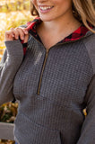Quilted Buffalo Plaid Pullover