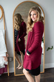 Brushed Waffle Knit Cardigan | Multiple Colors