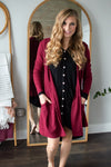 Brushed Waffle Knit Cardigan | Multiple Colors