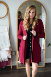 Brushed Waffle Knit Cardigan | Multiple Colors