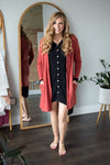 Brushed Waffle Knit Cardigan | Multiple Colors