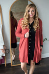 Brushed Waffle Knit Cardigan | Multiple Colors