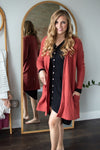 Brushed Waffle Knit Cardigan | Multiple Colors
