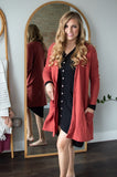 Brushed Waffle Knit Cardigan | Multiple Colors