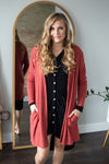 Brushed Waffle Knit Cardigan | Multiple Colors