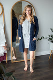 Brushed Waffle Knit Cardigan | Multiple Colors
